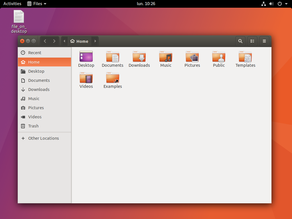 The new GNOME Vanilla session, looking still quite like the ubuntu one today