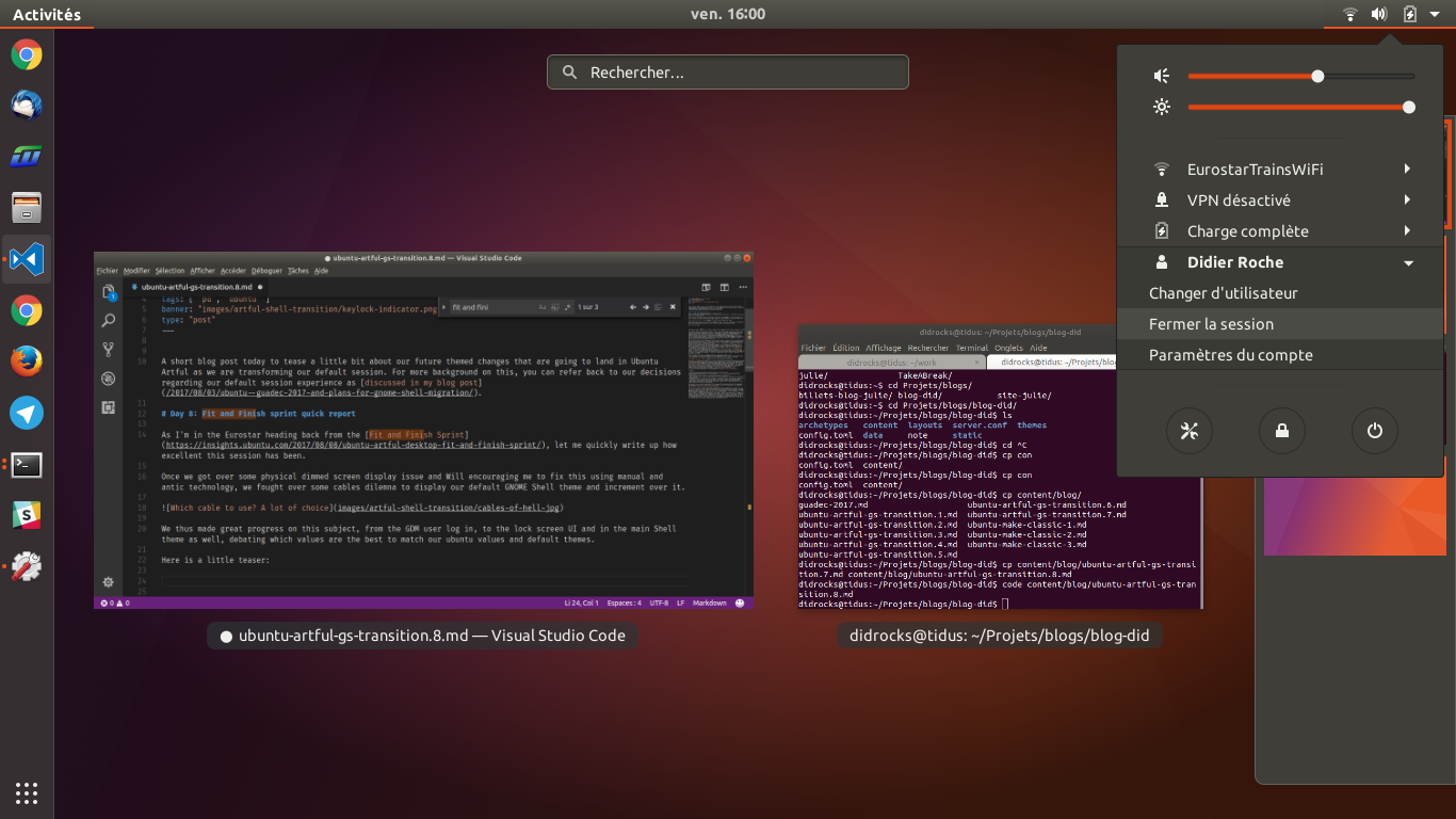 Расширение user theme не включено ubuntu